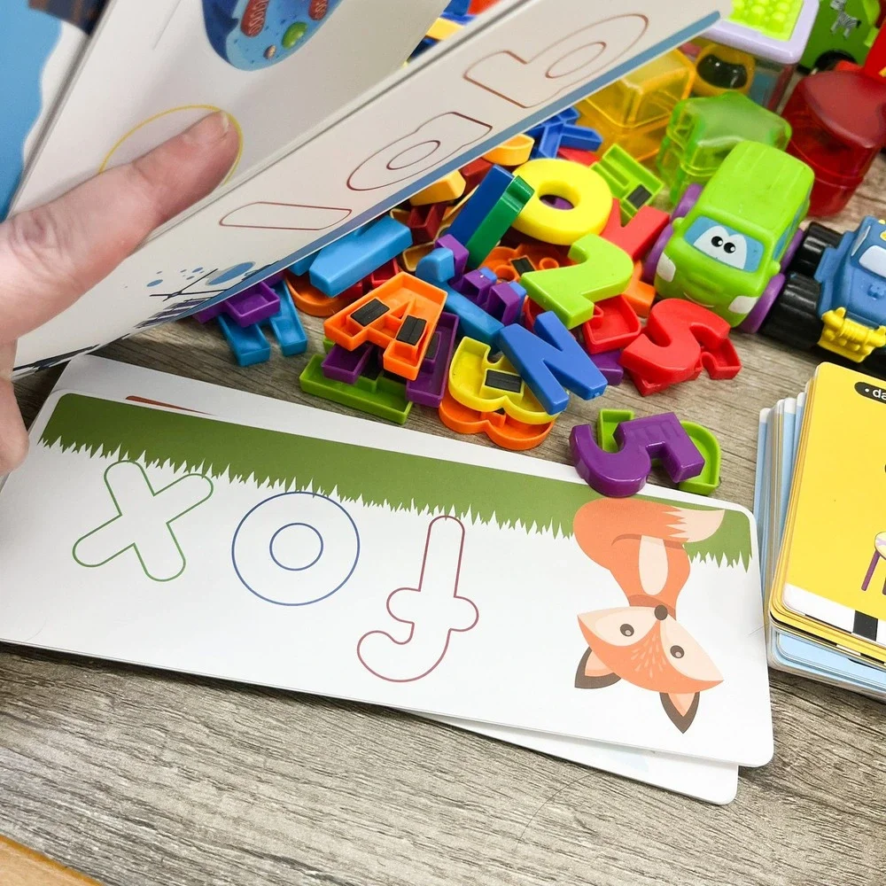 Preschool Learning Toy Lot Alphabet Train Magnetic Letters Flashcards Blocks